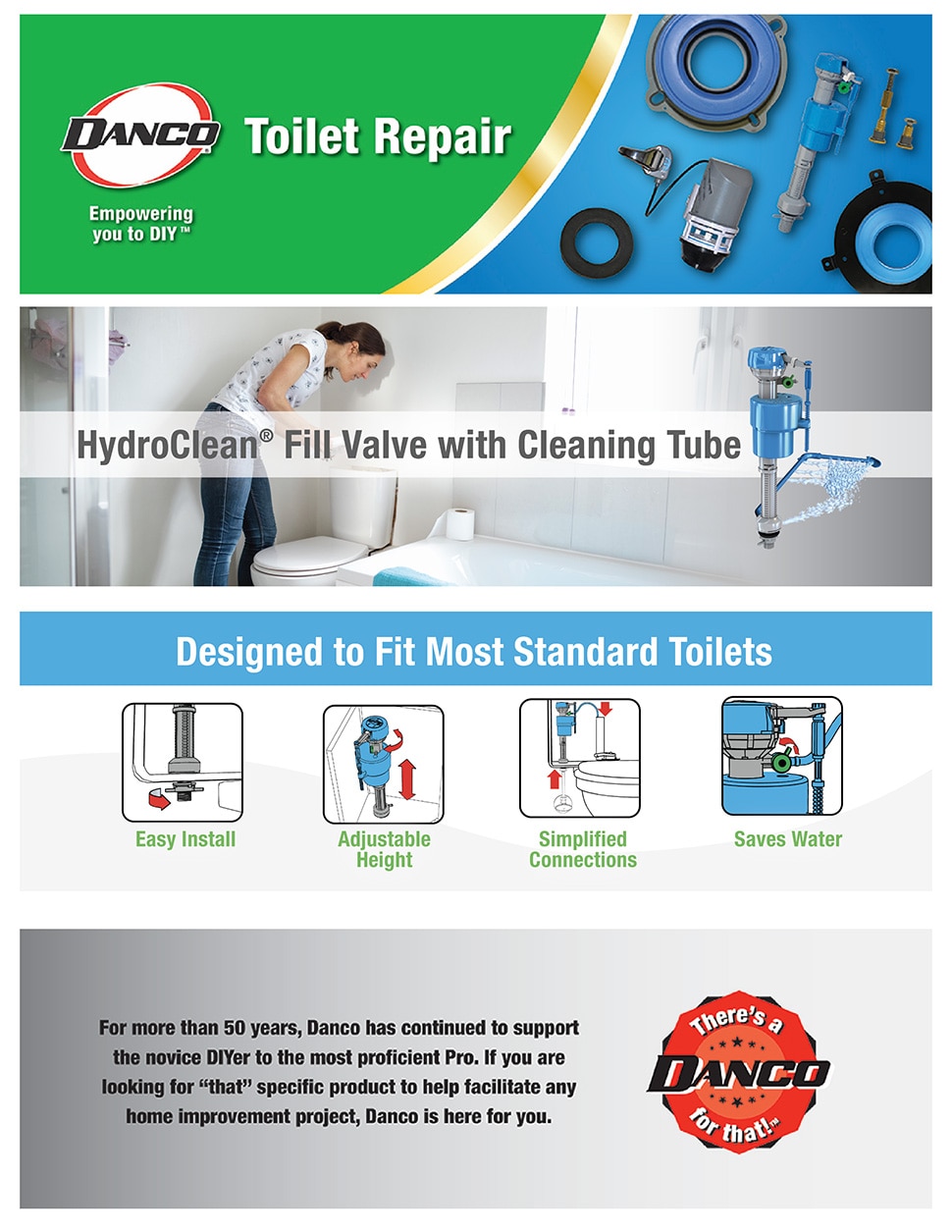 Hydroclean HC660 / Danco Toilet Fill Valve Replacement - Brass Construction - View #12